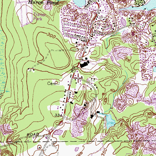 Topographic Map of Hopkins Hill Fire District, RI