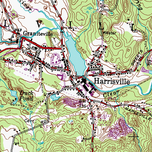 Topographic Map of Jesse M Smith Memorial Library, RI