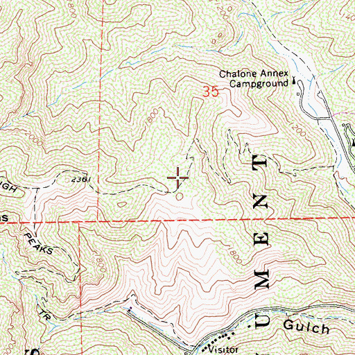 Topographic Map of Pinnacles National Park, CA