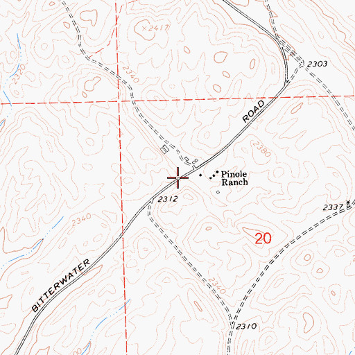Topographic Map of Pinole Ranch, CA