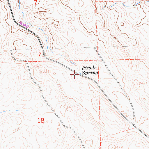 Topographic Map of Pinole Spring, CA