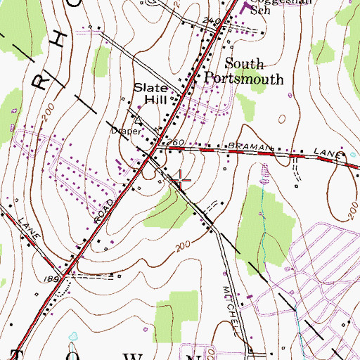 Topographic Map of Little Friends Day Care Center, RI