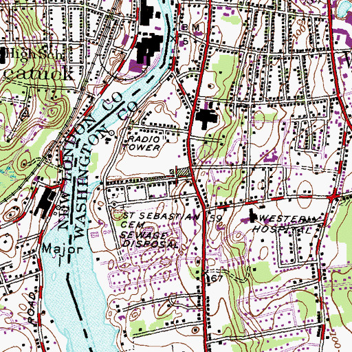 Topographic Map of Little People of Westerly Day Care Center, RI