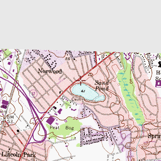 Topographic Map of Loving Touch Day Care Center, RI