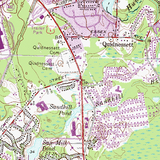Topographic Map of North Kingstown Fire Department Station 3, RI
