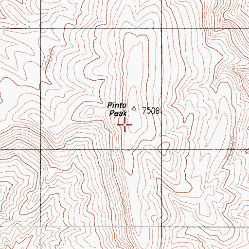 Topographic Map of Pinto Peak, CA