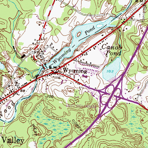 Topographic Map of Richmond Police Department, RI
