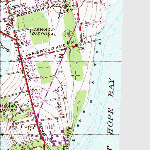 Topographic Map of Roger Williams University School of Law Library, RI