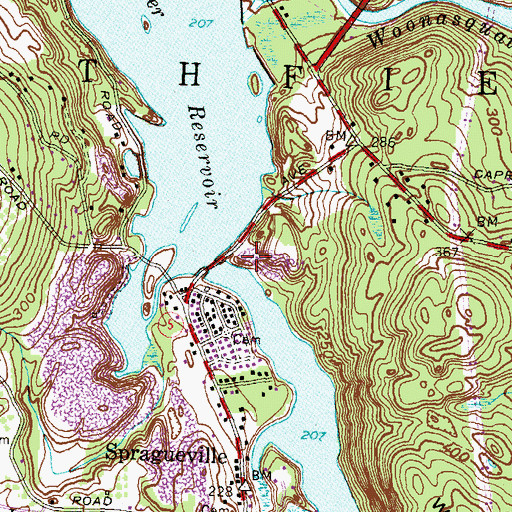 Topographic Map of Smithfield Police Department, RI