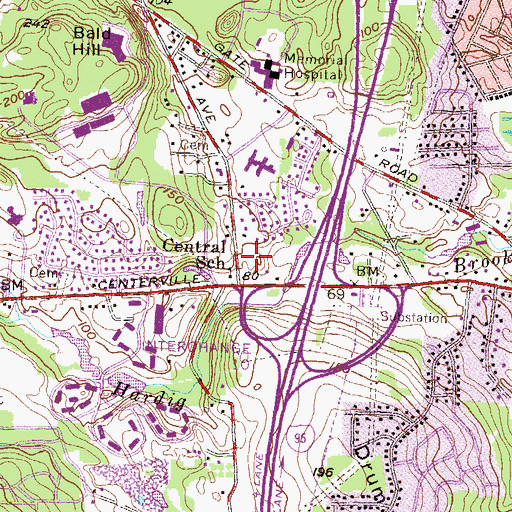 Topographic Map of Tollgate Creative Learning Center II, RI