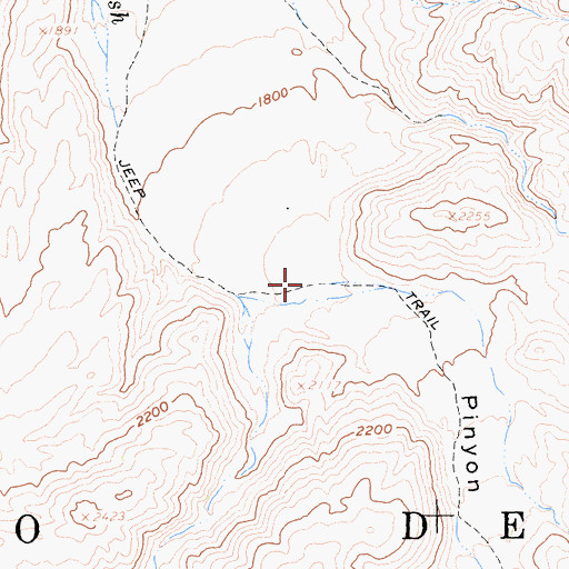 Topographic Map of Pinyon Canyon, CA