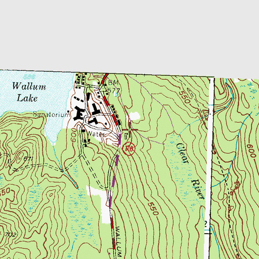 Topographic Map of Wallum Lake Fire District, RI