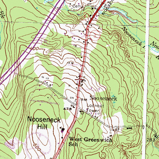 Topographic Map of Wee Care Day Care Center, RI