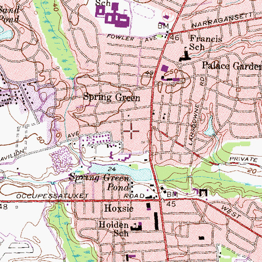 Topographic Map of West Bay Community Action Childrens Center, RI