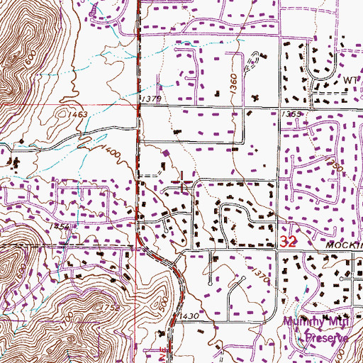 Topographic Map of Camelback Estates IV, AZ