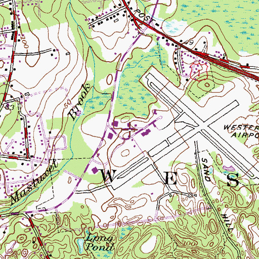 Topographic Map of Westerly Police Department Headquarters, RI