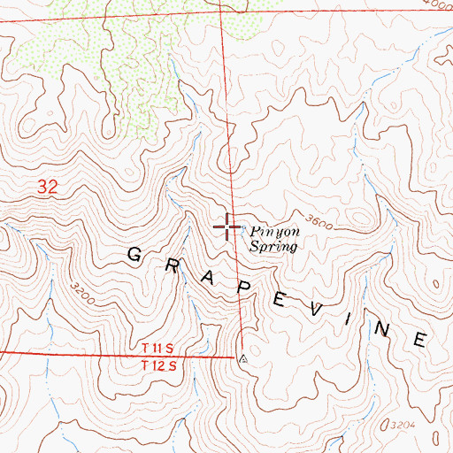 Topographic Map of Pinyon Spring, CA