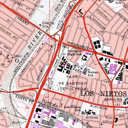 Topographic Map of Pioneer High School, CA