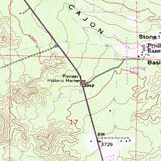 Topographic Map of Pioneer Historic Marker, CA