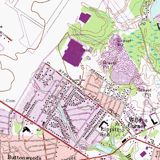 Topographic Map of Warwick Post Office, RI