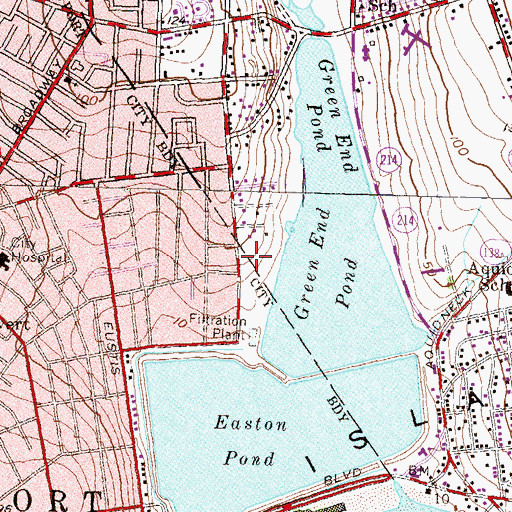Topographic Map of Aquidneck Island Christian Academy, RI