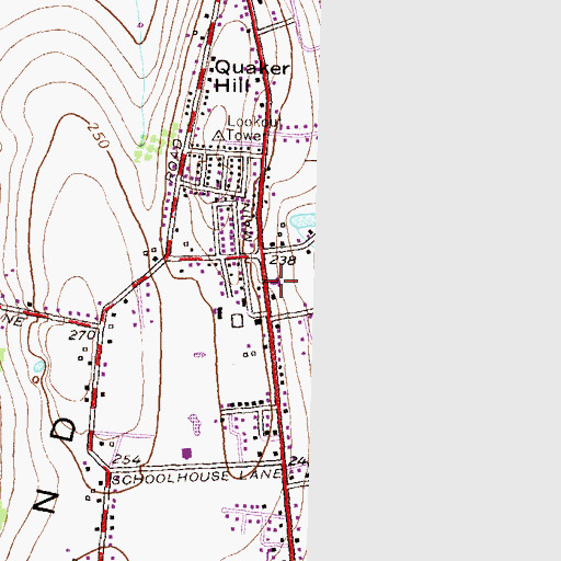 Topographic Map of Beginnings the Childrens School, RI