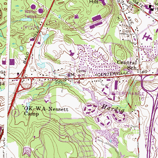 Topographic Map of Centerville Road Child Development Center, RI