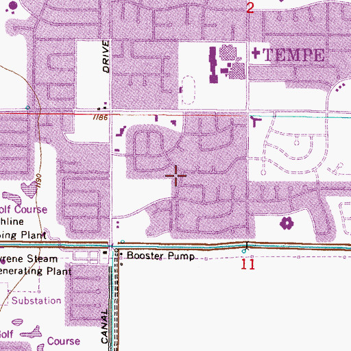 Topographic Map of Camelot Luxury Homes, AZ