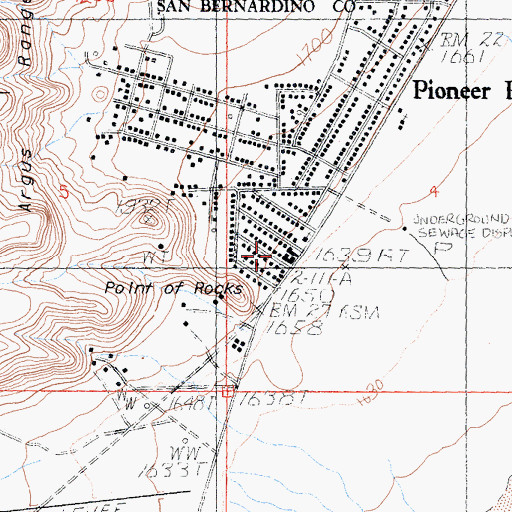 Topographic Map of Pioneer Point, CA