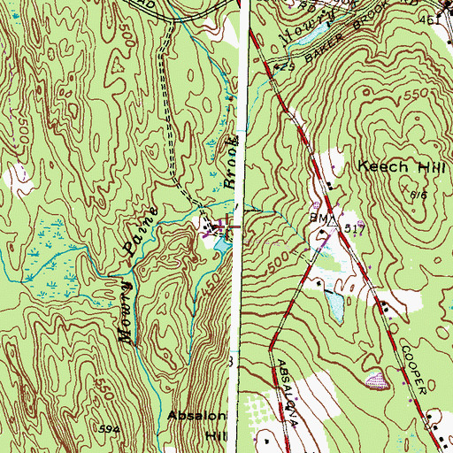 Topographic Map of Harmony Hill School, RI