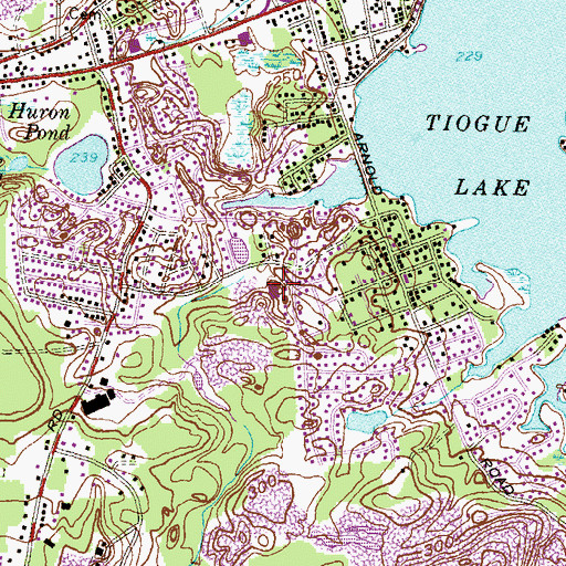 Topographic Map of Hopkins Hill School, RI