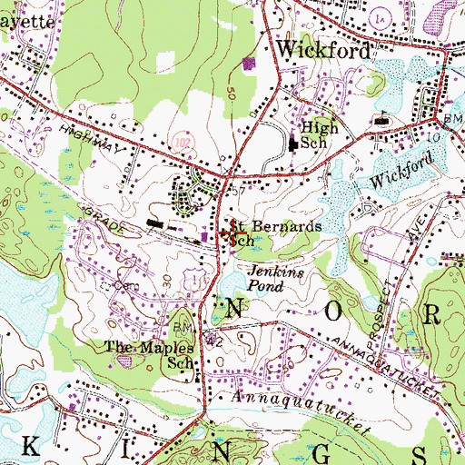 Topographic Map of Montessori Toddlers Plus, RI