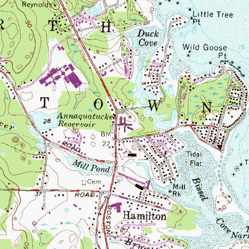 Topographic Map of North Kingstown Day Care and Preschool, RI