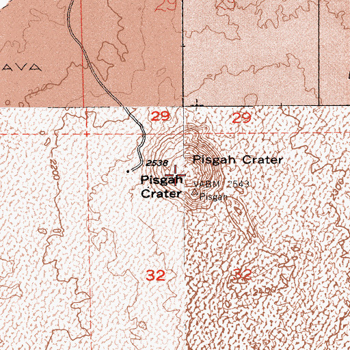 Topographic Map of Pisgah Crater, CA