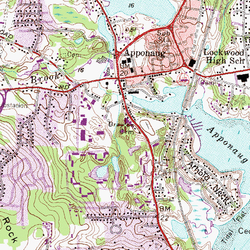 Topographic Map of Pathways Strategic Teaching Center of Kent County, RI