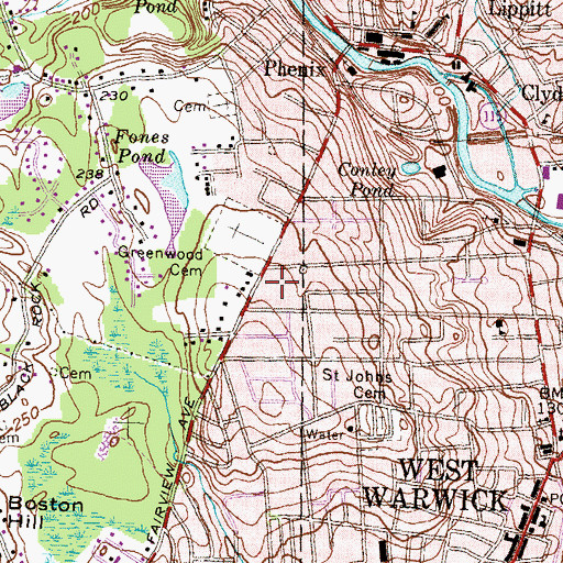 Topographic Map of Saint Philips Day Nursery School, RI