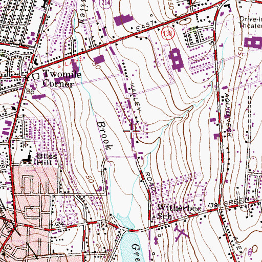 Topographic Map of Shining Star Preschool, RI