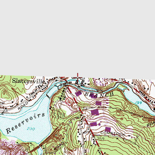 Topographic Map of Slatersville Preschool, RI