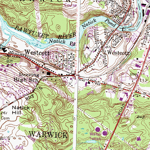 Topographic Map of The Storks Nest Child Academy III, RI