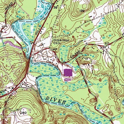Topographic Map of Watch the Lamb Preschool, RI