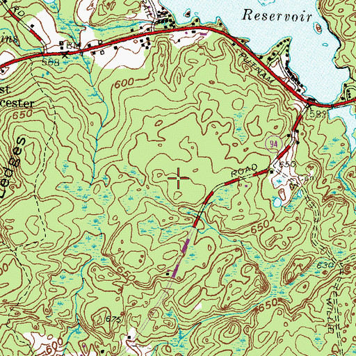 Topographic Map of West Glocester Elementary School, RI