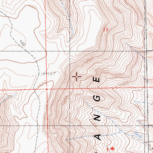 Topographic Map of Piute Range, CA