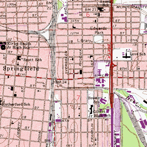 Topographic Map of Grace and Hope Deliverance Church, FL