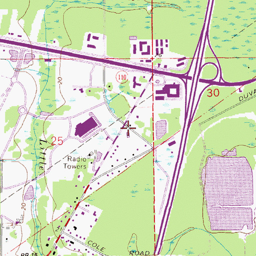 Topographic Map of Grace Baptist Church, FL