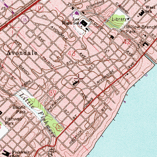 Topographic Map of Grace Church of Avondale, FL