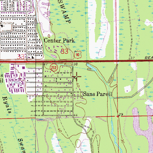 Topographic Map of Grace Fellowship Church, FL
