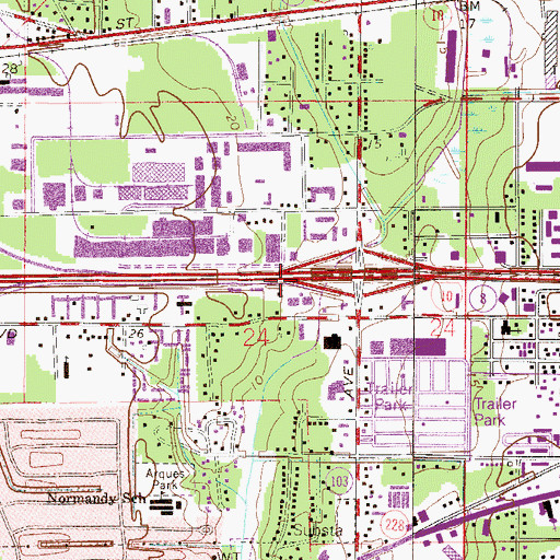 Topographic Map of Grace International Church, FL