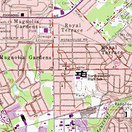 Topographic Map of Grace Temple Holiness Church, FL