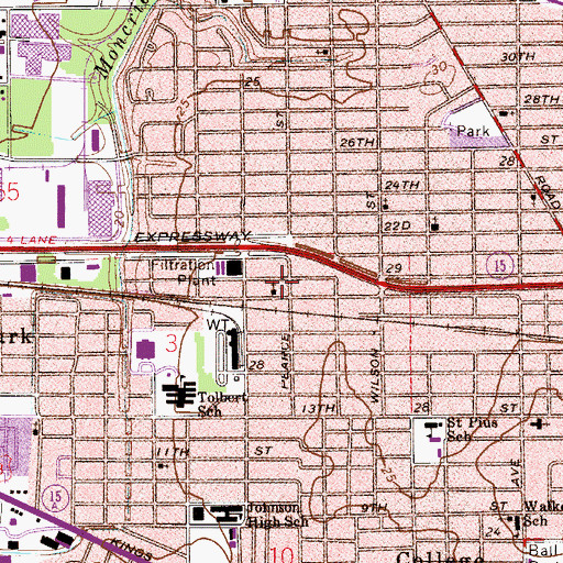 Topographic Map of Greater Friendly Missionary Baptist Church, FL