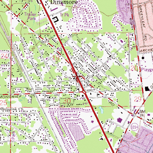 Topographic Map of Greater Harmony Missionary Baptist Church, FL